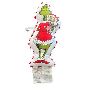 Pottery Barn Kids Dr Seuss Grinch Cindy Lou Who Pom Pom Christmas Pillow New